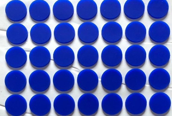 Transparent blue yellow rubber flat gasket with adhesive self-adhesive shock-absorbing buffer